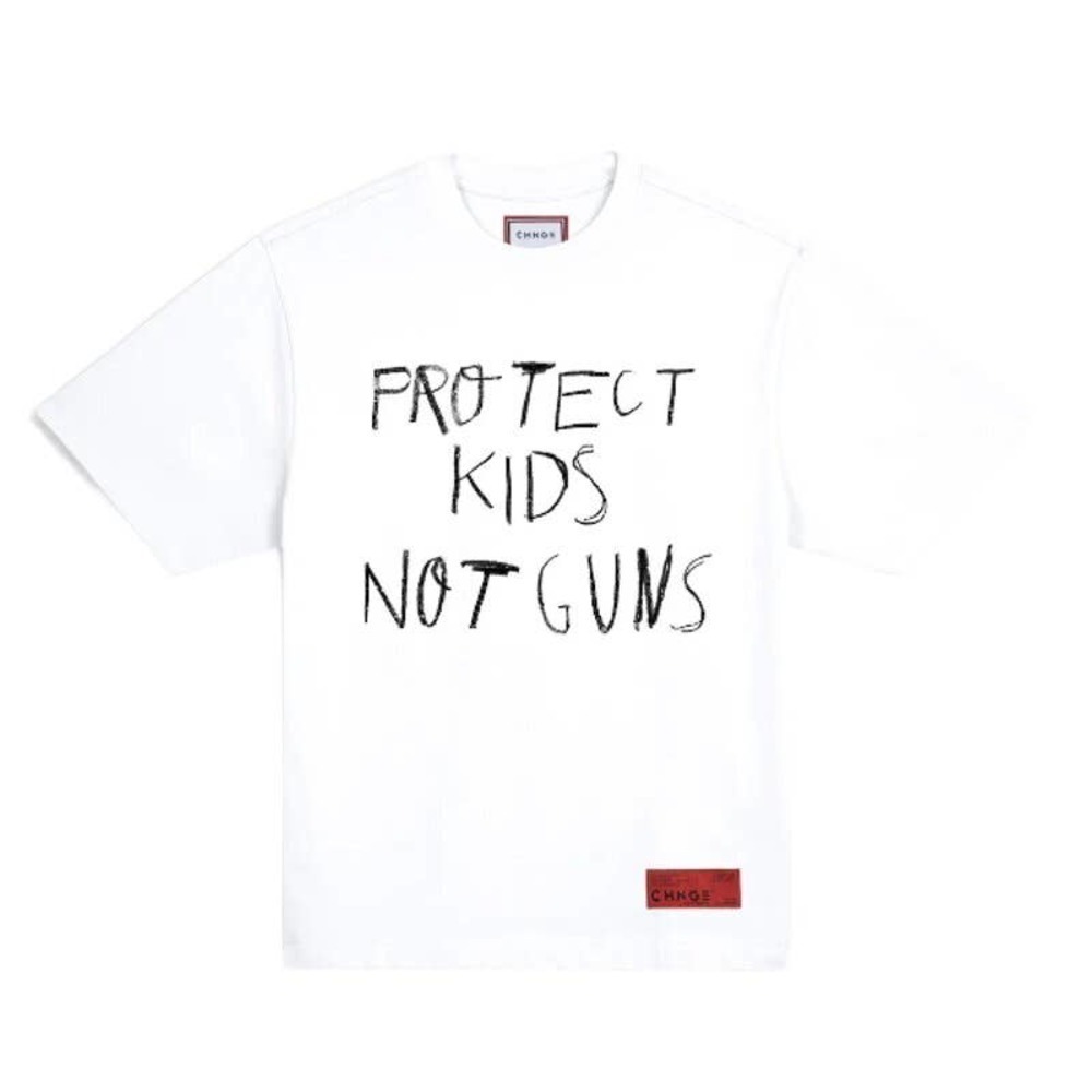 CHNGE Baby Kids Not Guns Tee in White, Size 6M​​​​​​​